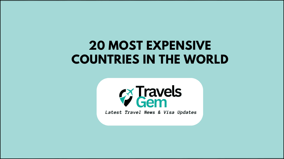 A visual representation of the 20 most expensive countries in the world, highlighting their rankings and key features.